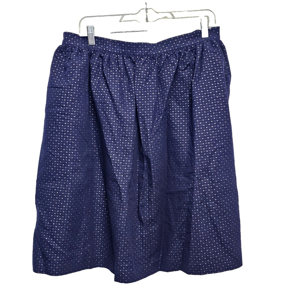 Dressed Up by Gymboree woman's size 14 navy skirt with glittery gold dots